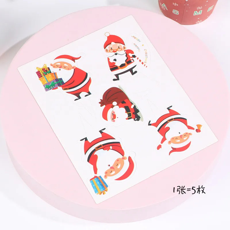 Christmas Theme Cake Cup Maker Thickened Muffin Cup Deer Round Cake Cup Heat Resistant Durable Cup 50 Pieces Baking Packaging
