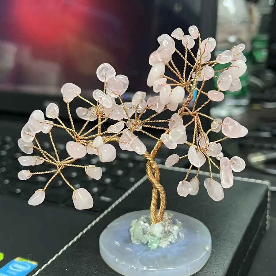 Original Design Handmade Life Tree natural stone Agate Ornaments Artificial Decorations