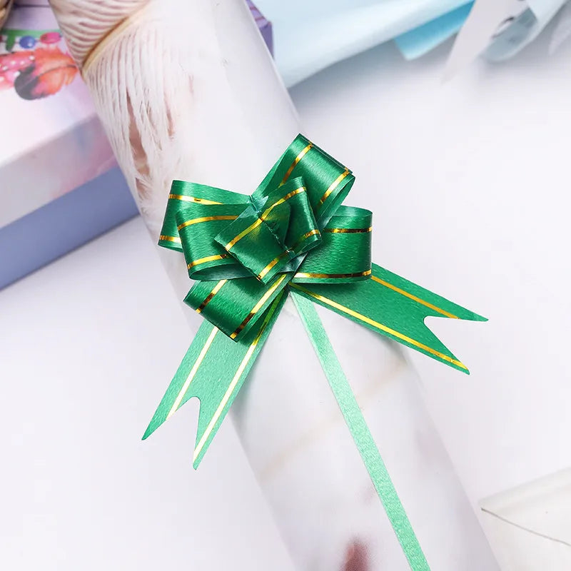Free Shipping 15# Trumpeter Flower Christmas Holiday Decoration Gift Packaging PP Plastic Flower Bow Ribbon