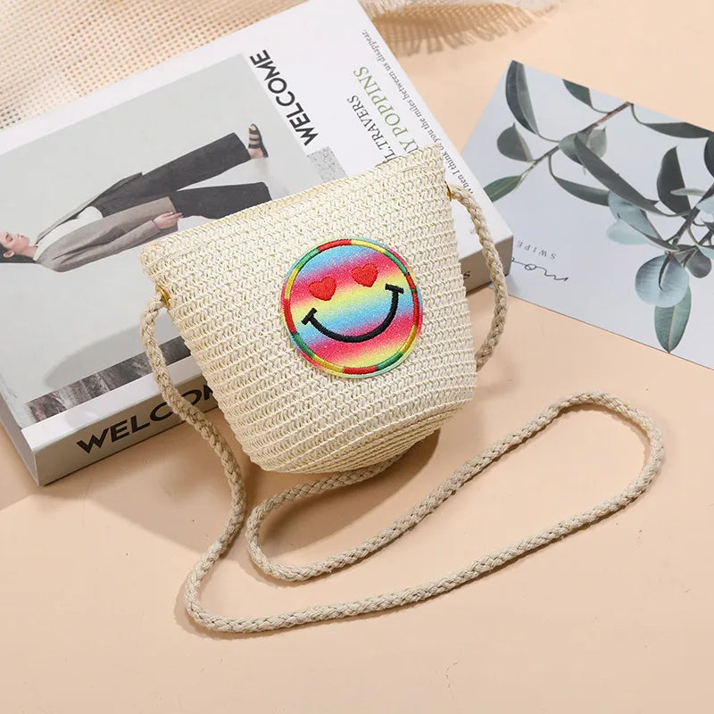 Beach Island Straw Bag Woven Bag Women's  New Seaside Bohemian Straw Bag Crossbody Small Bag Cute
