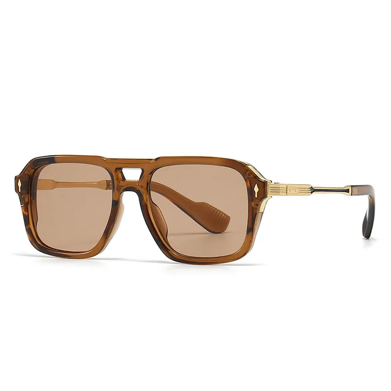 streetwear solid color pc square full frame men's sunglasses