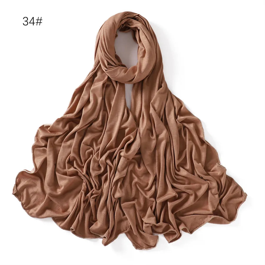 women's basic solid color mercerized cotton modal cotton linen scarves