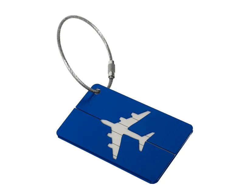 Aluminum alloy luggage tag boarding metal luggage aircraft shipping elevator tag  spot factory wholesale
