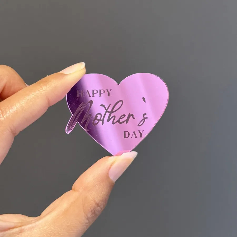 Mother'S Day Romantic Letter Heart Shape Flower Acrylic Party Cake Decorating Supplies Party Supplies Cake Decorating Supplies 1 Piece