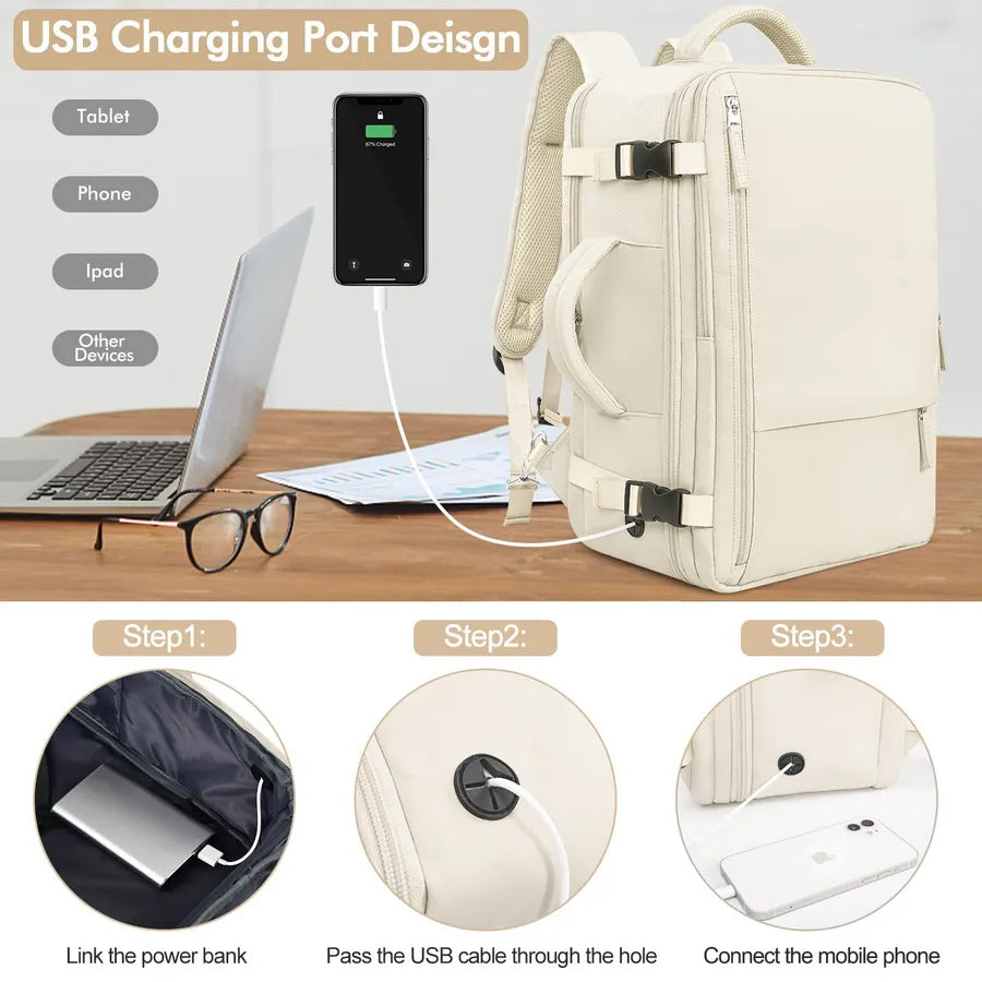 new student casual backpack schoolbag women's large capacity multi-functional computer backpack travel backpack