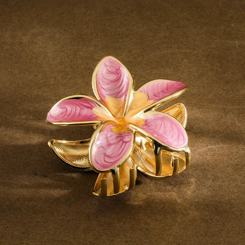 Elegant Lady Women's Plumeria Zinc alloy Plating Hair Claws