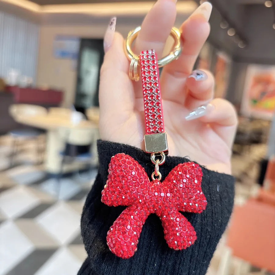 1 Piece Classic Style Bow Knot Metal Unisex Bag Pendant Keychain