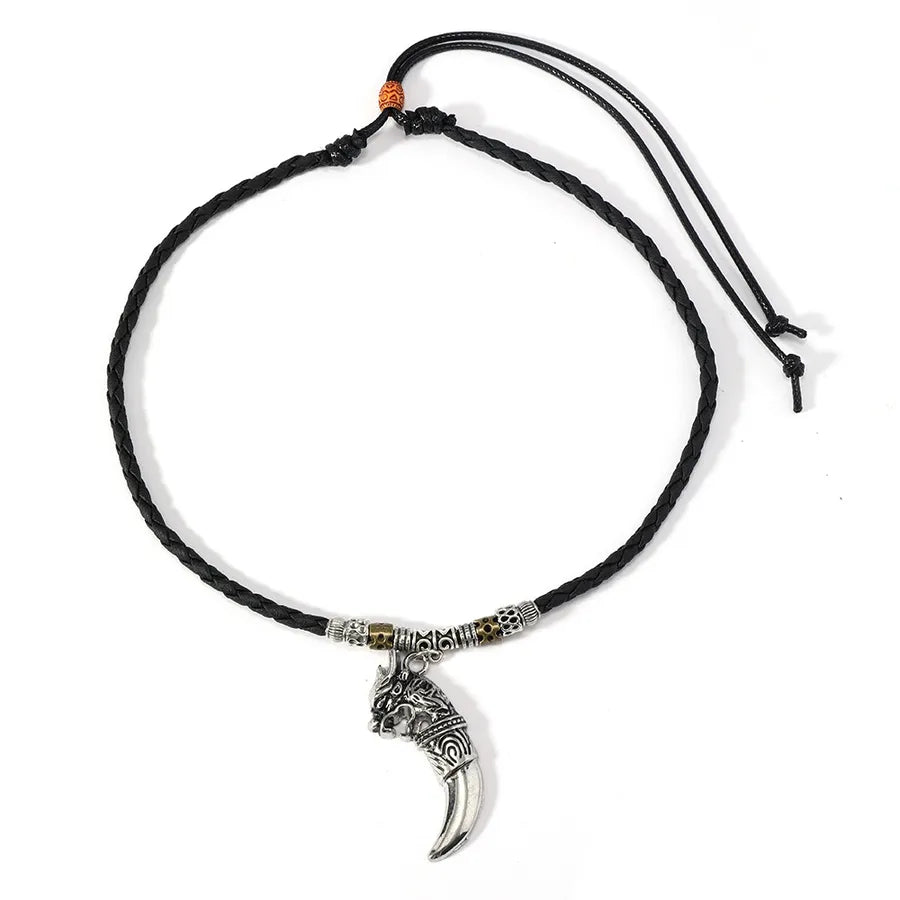 Hip-Hop Retro Leaf Alloy Men's Pendant Necklace