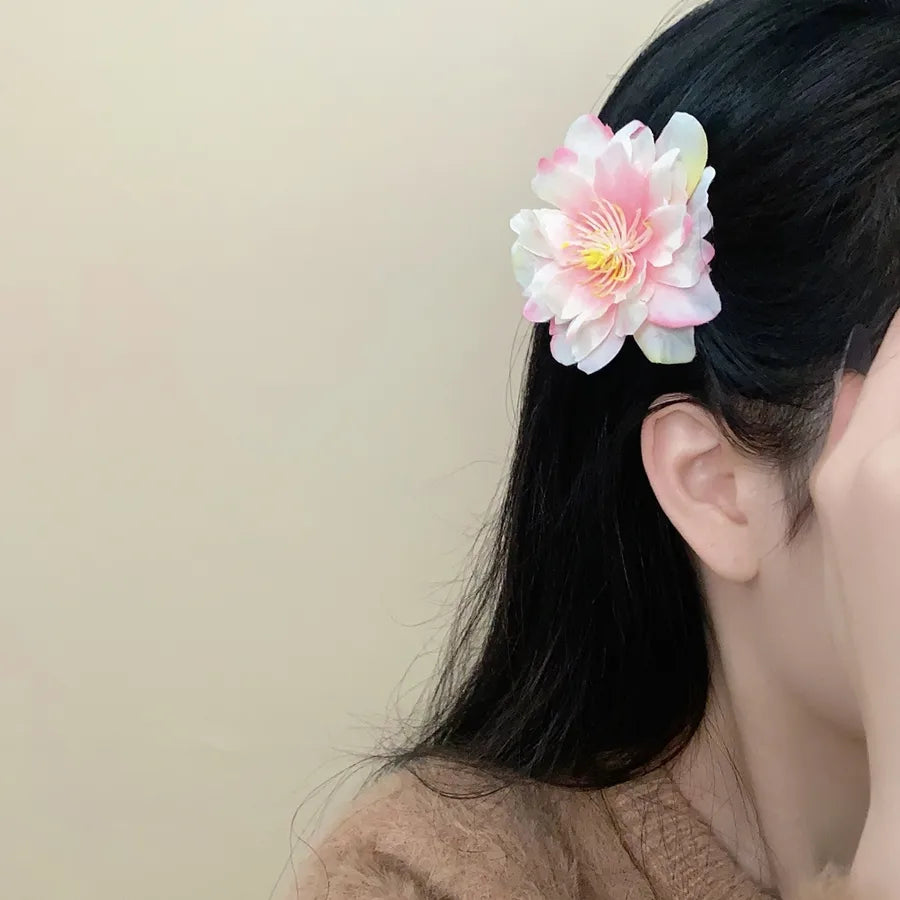 Super Fairy Artificial Flower Butterfly Flower Tassel Grip Female Sweet Style Unique and Exquisite Barrettes Ins All-Match Hair Accessories Fashion