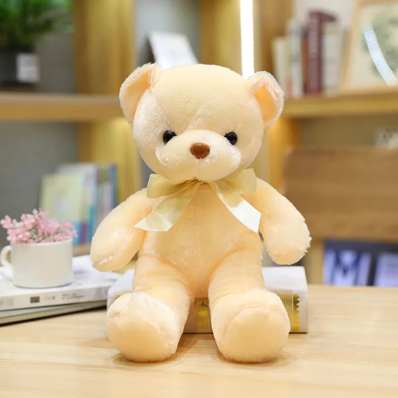 Color Ribbon Teddy Bear Doll Grasping Machine Doll Plush Toy Doll Little Bear Doll Machine Doll Set logo System
