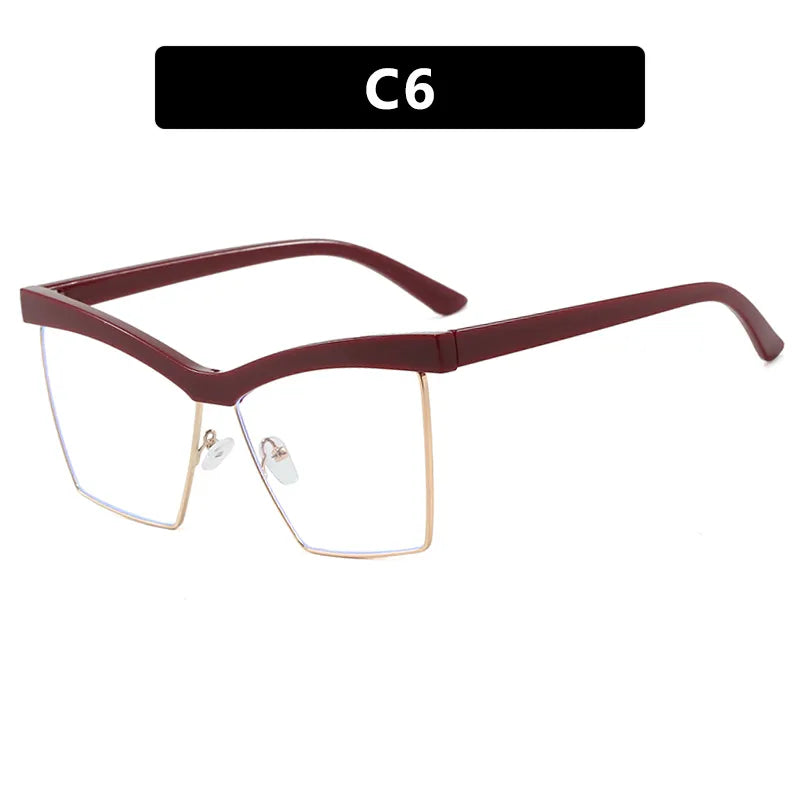 Casual Streetwear Leopard Ac Square Full Frame Optical glasses