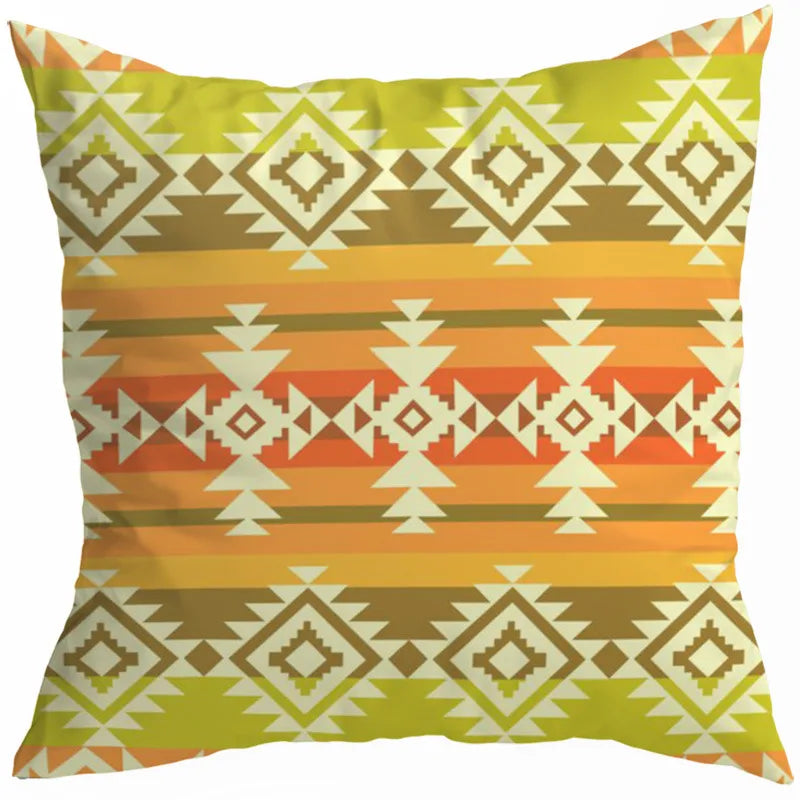 vacation sweet geometric stripe solid color linen fibre peach skin pillow cases