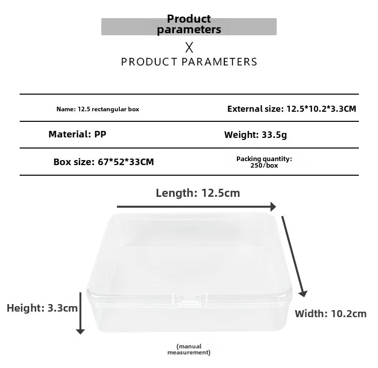Transparent plastic packaging box hardware tools sample display box parts packaging box accessories Finishing Card storage box