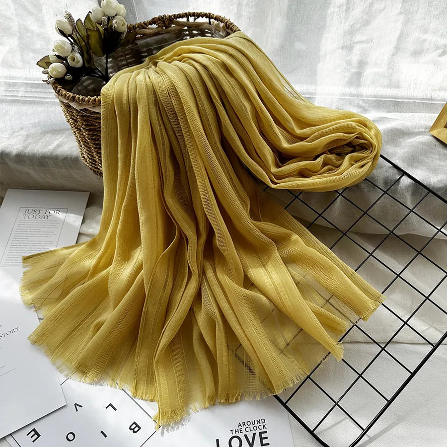women's elegant gradient color cotton scarves & gloves