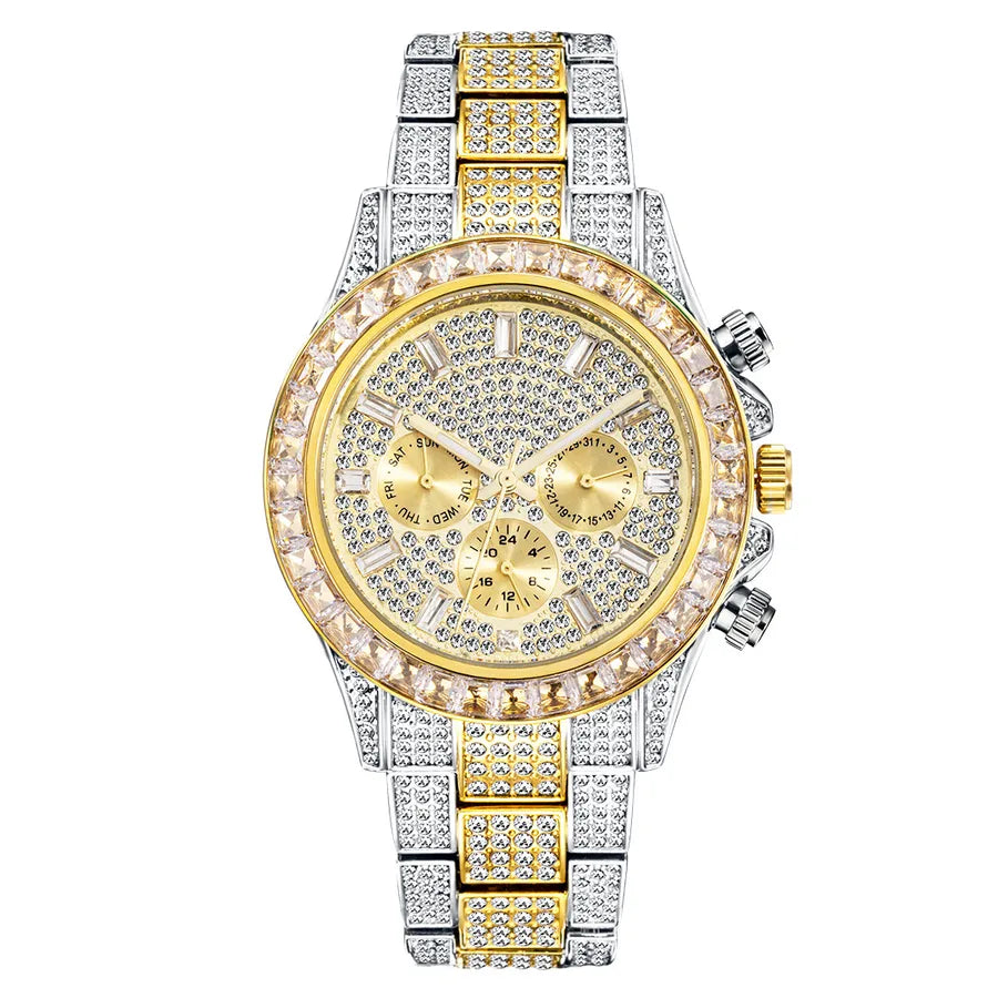 Fashion Geometric Butterfly Double Snap Quartz Men's Watches