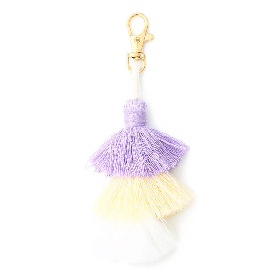 Vacation Simple Style Multicolor Alloy Cloth Keychain