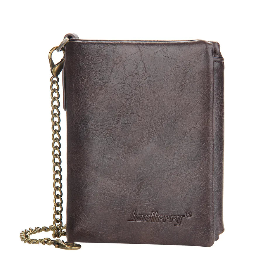 men's geometric buckle wallets