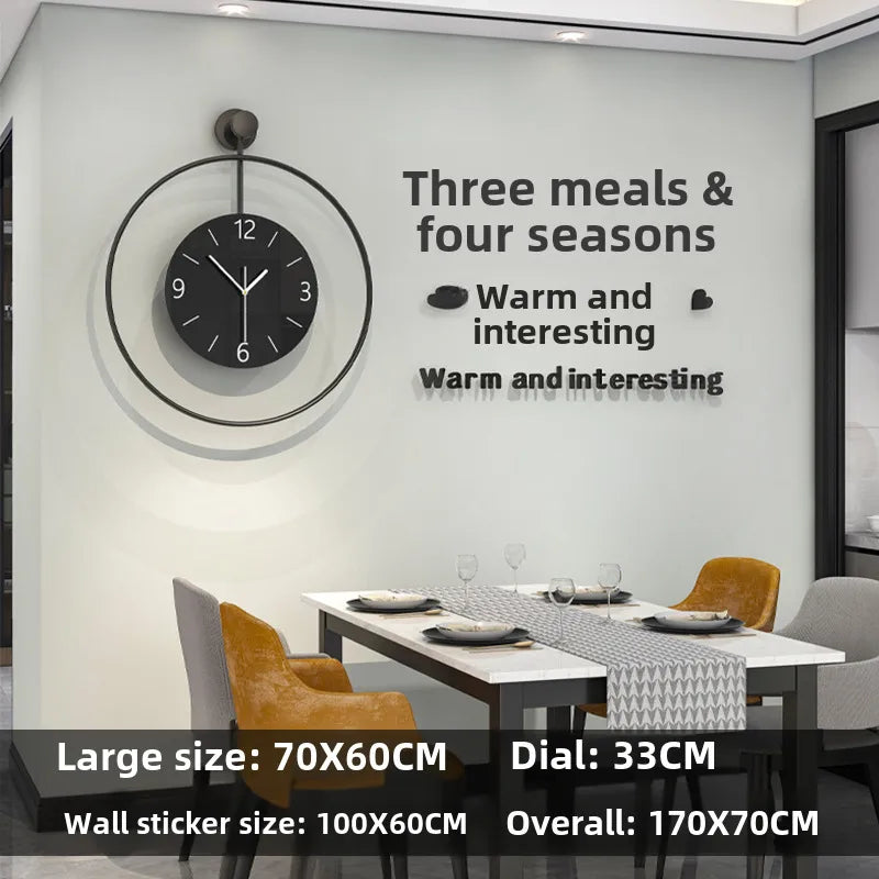 Internet Celebrity Creative Wall Clock Living Room Entrance Background Decoration Clock Wall Hanging Home Modern Simple Art Clock