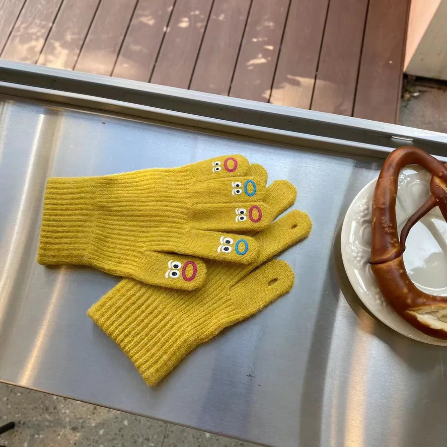 women's classic style solid color gloves 1 set