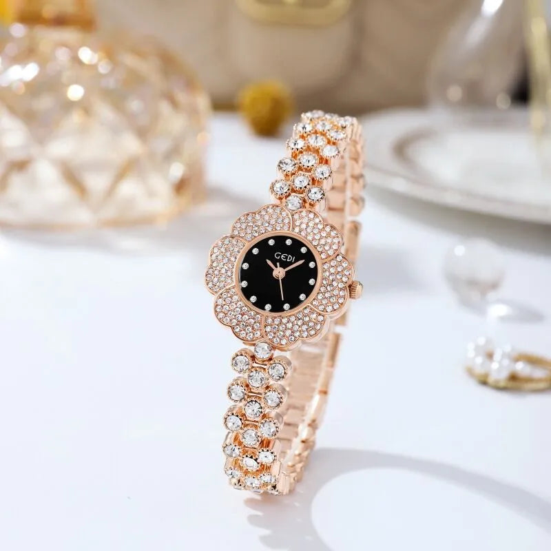 Casual Elegant Solid Color Jewelry Buckle Quartz Watch Women's Watches