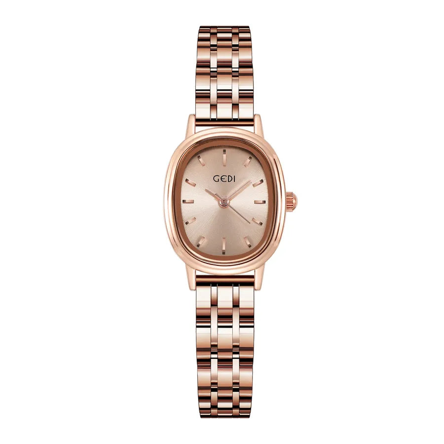 Vacation Simple Style Solid Color Butterfly Double Snap Quartz Watch Women's Watches