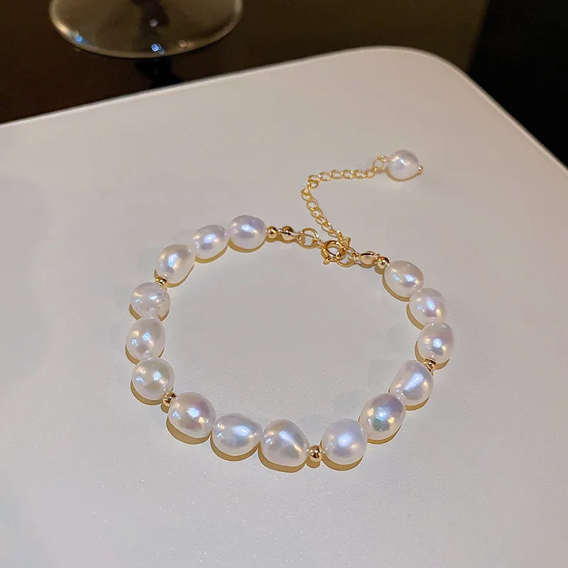 Freshwater Pearl Mixed materials Beaded Bracelets