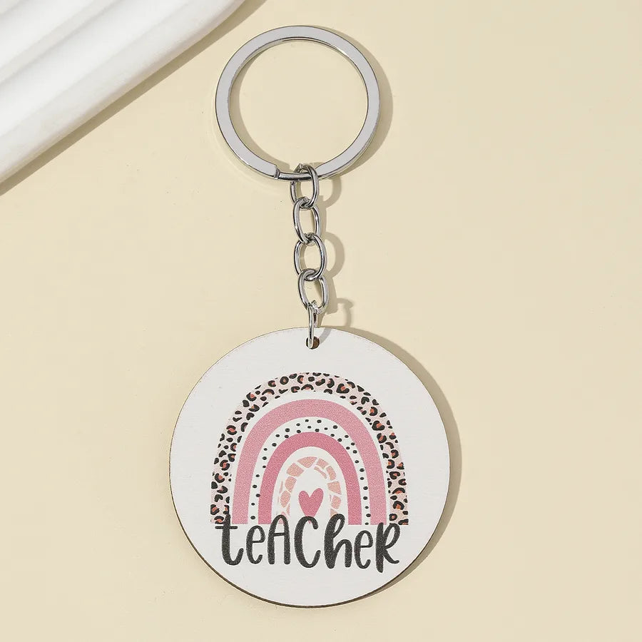 1 Piece Modern Style Letter Wood Teachers' Day Unisex Keychain