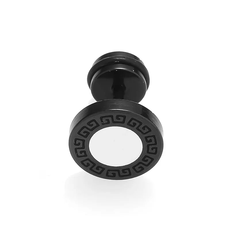 1 Piece Simple Style Classic Style Round Polishing Inlay 316L Stainless Steel  Zircon 18K Gold Plated Ear Studs