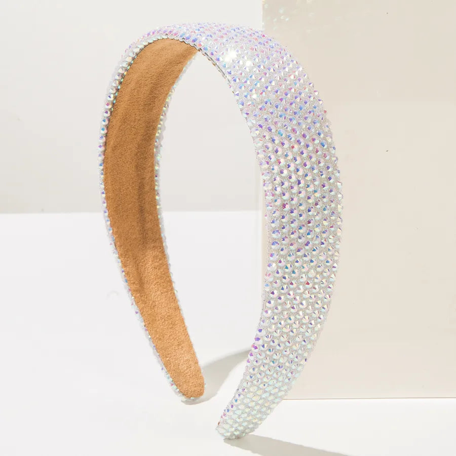 Sweet Women's Solid Color Rhinestone Hair Band