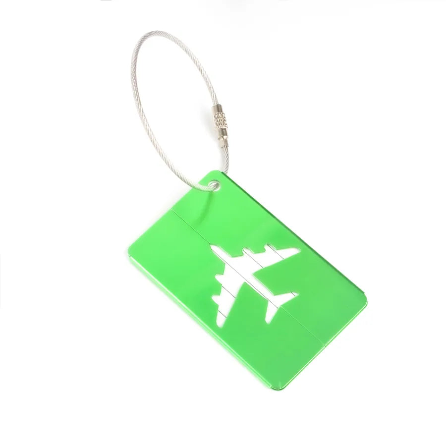 Aluminum alloy luggage tag boarding metal luggage aircraft shipping elevator tag  spot factory wholesale