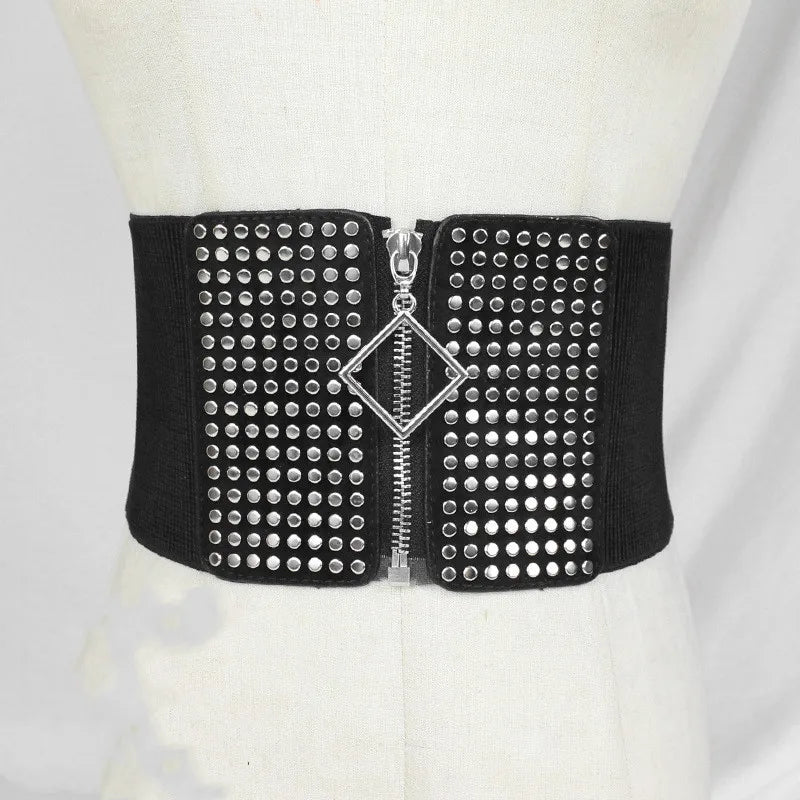 fashion solid color pu leather  women's corset belts