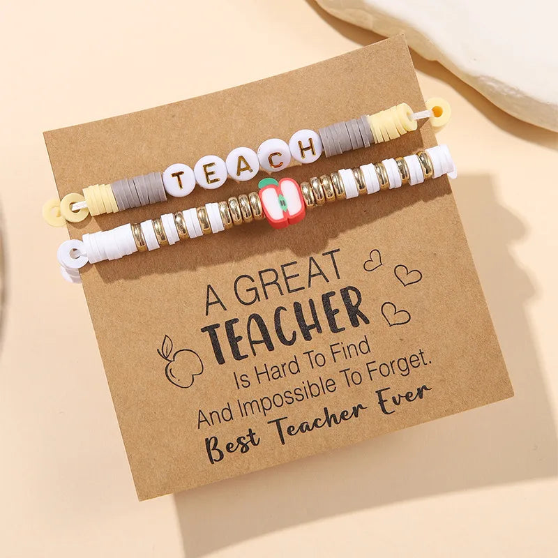 Casual Simple Style Letter Heart Shape CCB soft clay Wholesale Bracelets