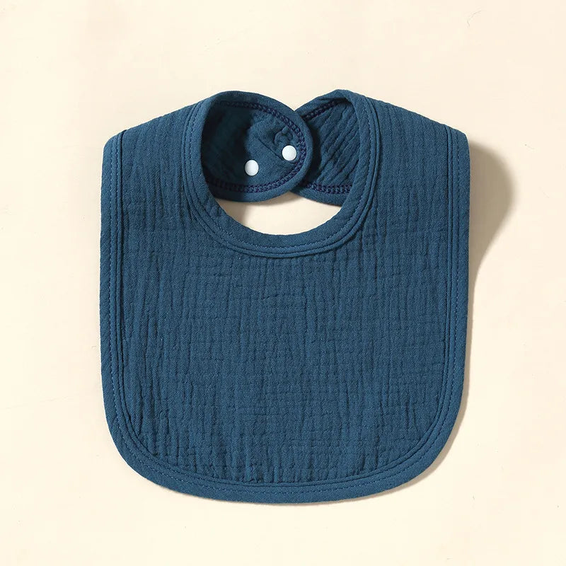Newborn baby cotton gauze saliva towel 4-layer U bib absorbent Milk cushion towel small bib  explosions 11 colors
