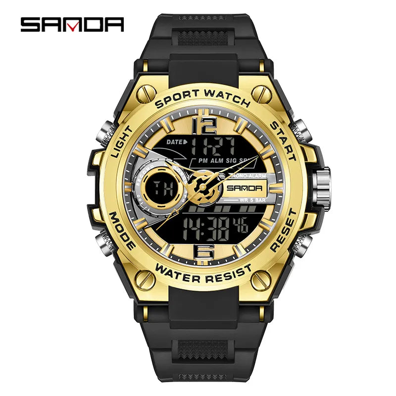 modern style solid color electronic men's watches