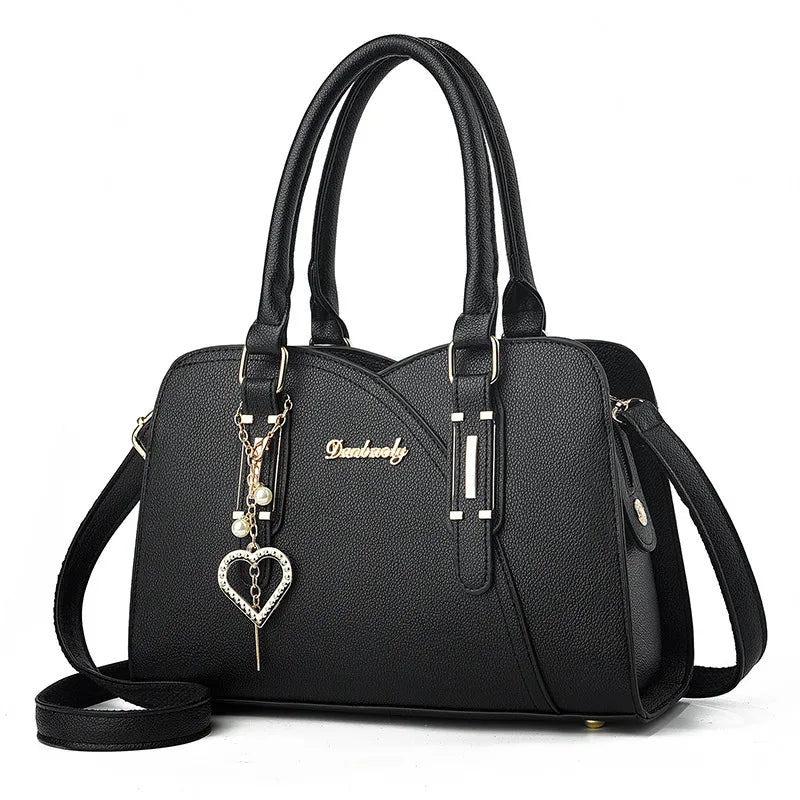 Women's Pu Leather Solid Color Elegant Classic Style Streetwear Square Zipper Shoulder Bag Handbag