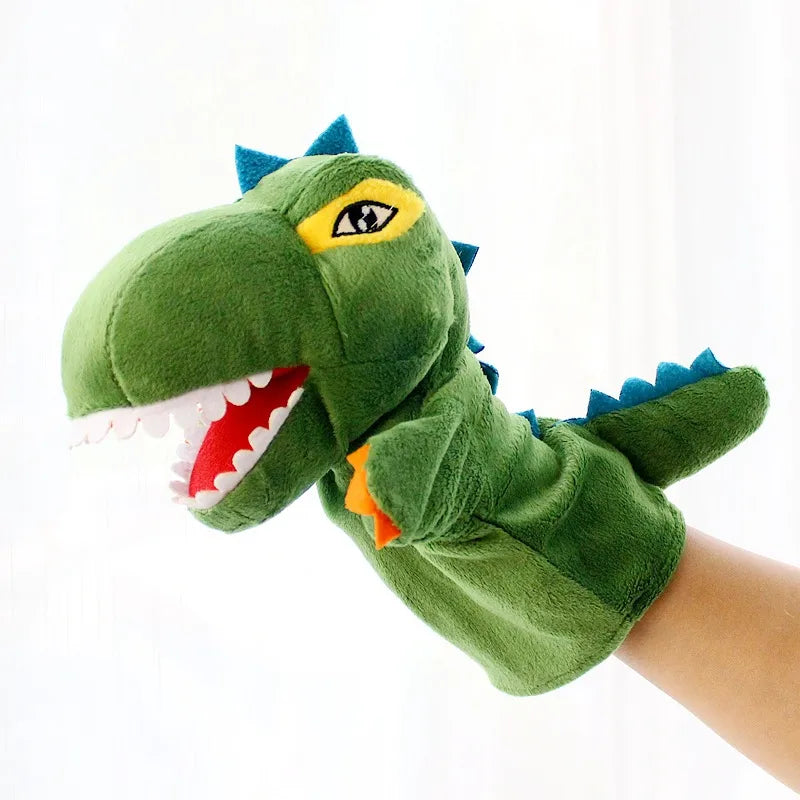 Can open mouth cartoon animal plush hand puppet parent-child toy mouth can move a variety of styles  spot mixed batch