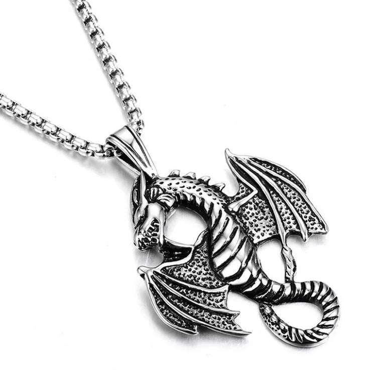 Retro Punk Cross Axe Alloy Titanium Steel Iron Plating Men's Pendant Necklace Men Pendant Necklaces