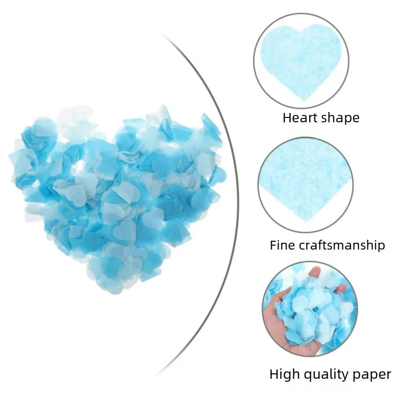 2.5cm heart-shaped love paper pieces Valentine's Day wedding venue hand-held throwing paper scraps transparent balloon filler