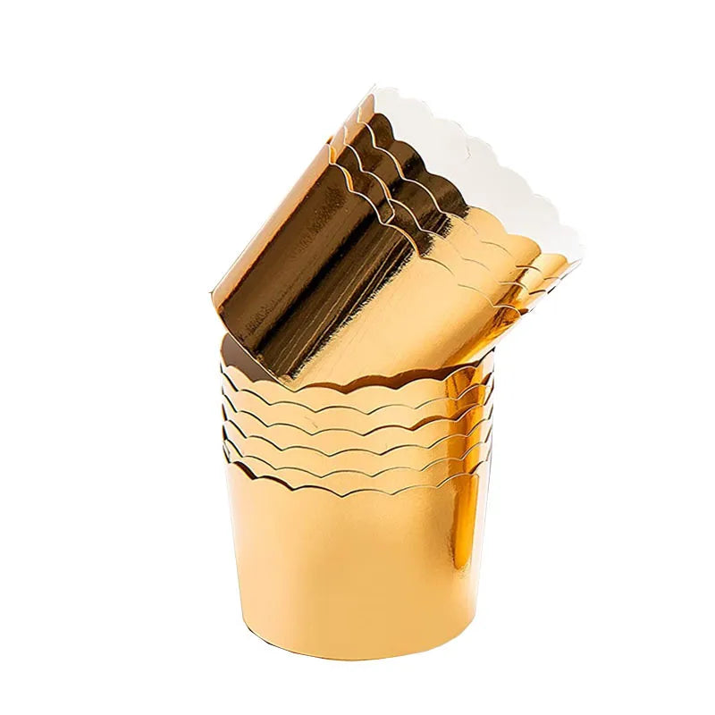 Simple Style Solid Color PE Paper cake cups