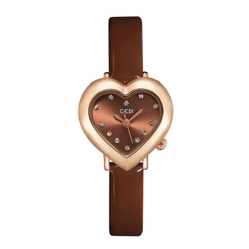 Simple Style Heart Shape Buckle Quartz Watch Women's Watches