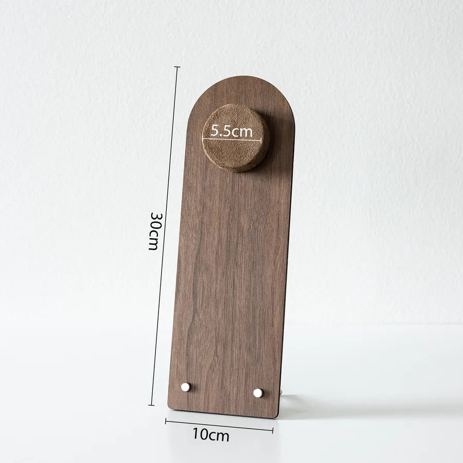 Retro Walnut Color Jewelry Display Stand Ring Earring Necklace Stall Jewelry Accessories Display Plate Shop Counter Top