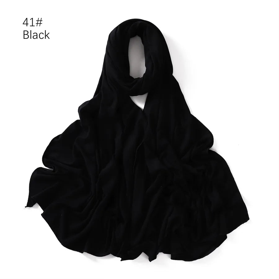 women's basic solid color mercerized cotton modal cotton linen scarves