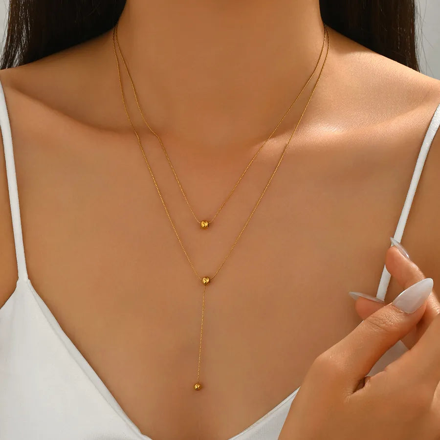 Wholesale Jewelry IG Style French Style Simple Style Tassel 201 Stainless Steel Necklace