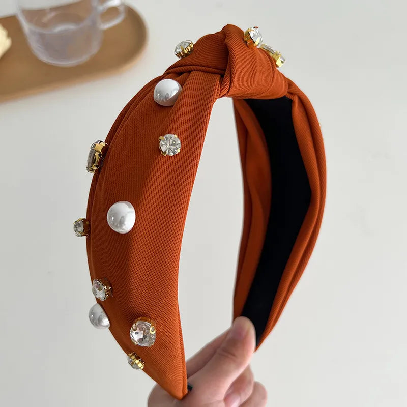 Elegant Lady Women's Solid Color Knot Cloth Hair Band