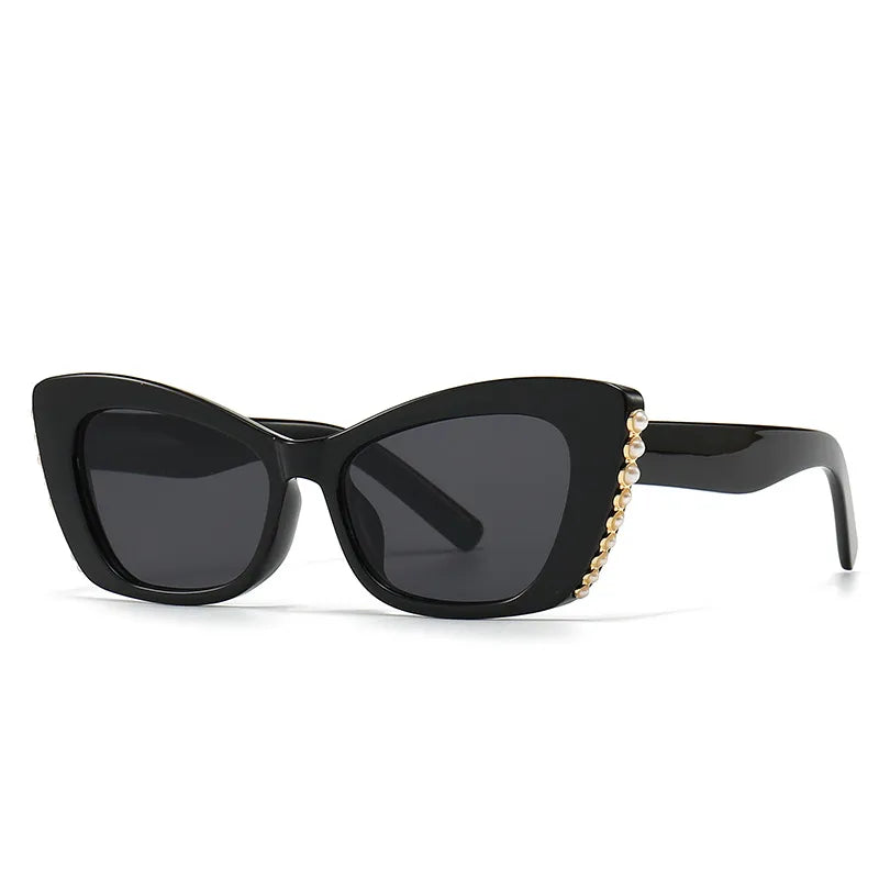 Streetwear Solid Color Pc Cat Eye Full Frame Women's Sunglasses