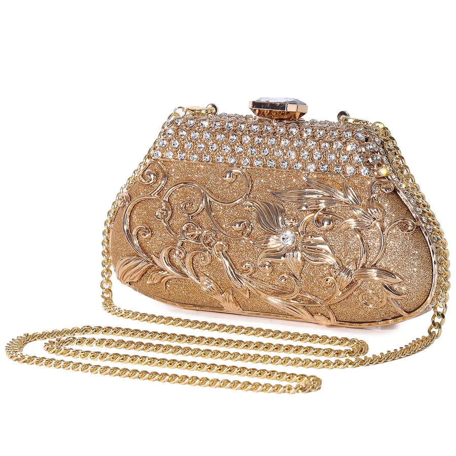 Pu Leather Alloy Solid Color Square Evening Bags