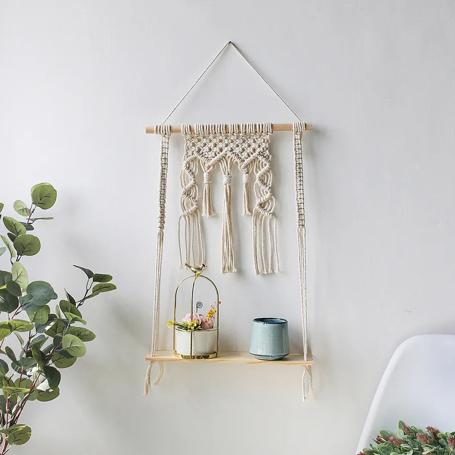 pastoral solid color wood pendant