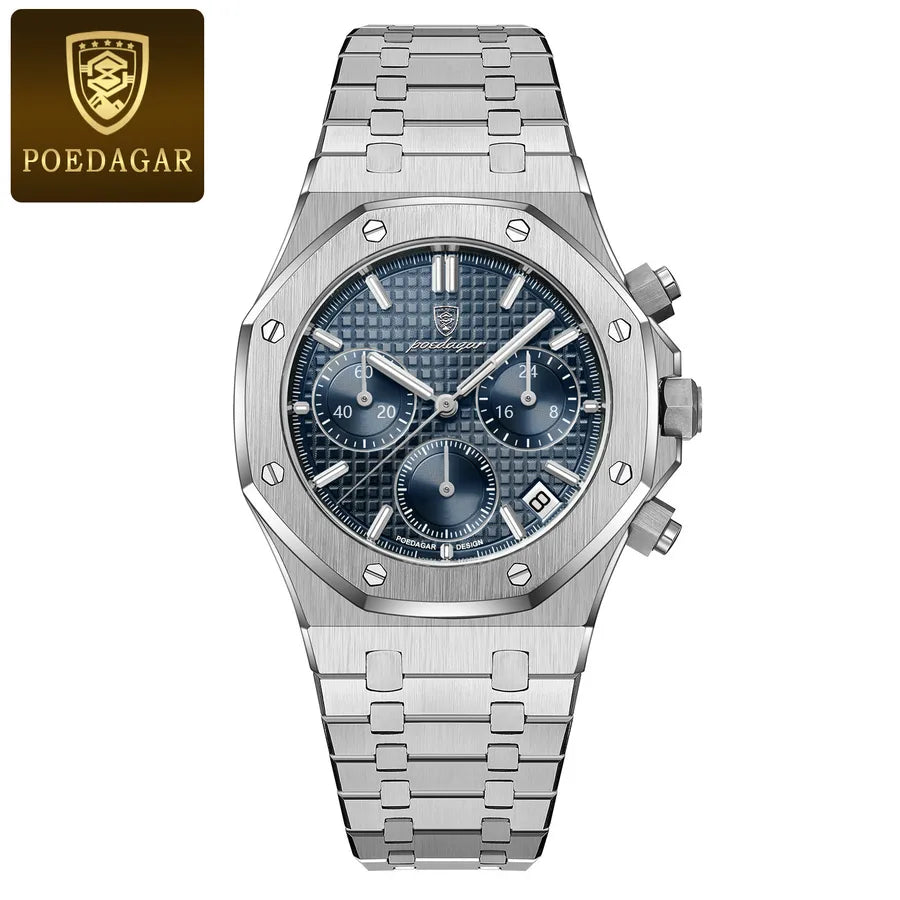 Swiss brand multi-functional new men's watch waterproof luminous quartz watch live broadcast  popular one-piece delivery