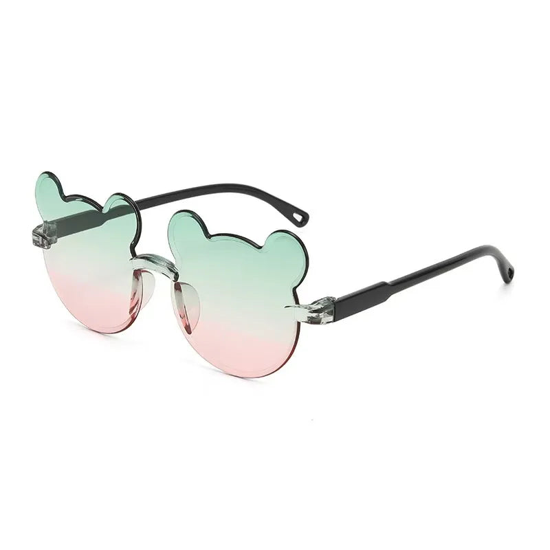 New Bear conjoined frame children's sunglasses gradient cute cartoon glasses color health eye protection sunglasses