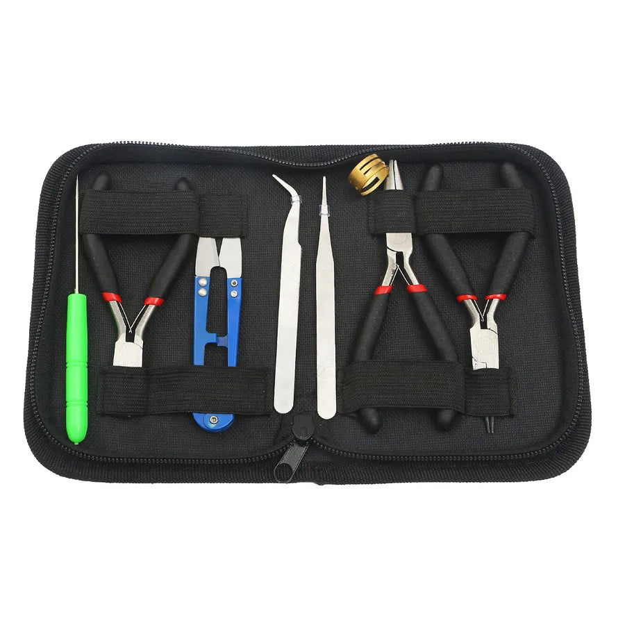 Handmade Beading Jewelry Accessories Kit Earring Hook Bracelet Necklace Material Tool Set Round Circle Chain Metal Simple Design